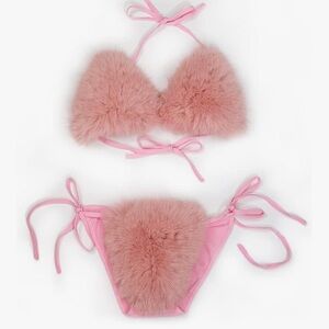 Fox fur bikini cheeky Dollbaby Barbie playboy cabaret burlesque burning man